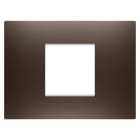 GEWISS - PLACCA EGO - IN TECNOPOLIMERO VERNICIATO - 2 POSTI - BROWN SHADE - CHORUSMART GW16002BS