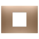 GEWISS - PLACCA EGO - IN TECNOPOLIMERO VERNICIATO - 2 POSTI - RAME CHIARO - CHORUSMART GW16002CS