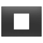 GEWISS - PLACCA EGO - IN TECNOPOLIMERO - 2 POSTI - NERO SATINATO - CHORUSMART GW16002DB
