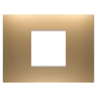 GEWISS - PLACCA EGO - IN TECNOPOLIMERO VERNICIATO - 2 POSTI - ORO - CHORUSMART GW16002SG