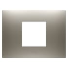 GEWISS - PLACCA EGO - IN TECNOPOLIMERO VERNICIATO - 2 POSTI - ACCIAO - CHORUSMART GW16002ST