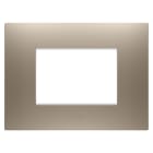 GEWISS - PLACCA EGO - IN TECNOPOLIMERO VERNICIATO - 3 POSTI - BRONZO CHIARO - CHORUSMART GW16003BR