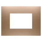 GEWISS - PLACCA EGO - IN TECNOPOLIMERO VERNICIATO - 3 POSTI - RAME CHIARO - CHORUSMART