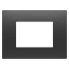 GEWISS - PLACCA EGO - IN TECNOPOLIMERO - 3 POSTI - NERO SATINATO - CHORUSMART GW16003DB