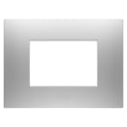 GEWISS - PLACCA EGO - IN TECNOPOLIMERO VERNICIATO - 3 POSTI - MAGNETIC GRAY - CHORUSMART GW16003GR