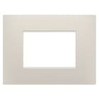 GEWISS - PLACCA EGO - IN TECNOPOLIMERO - 3 POSTI - NATURAL BEIGE - CHORUSMART GW16003NB