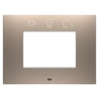 GEWISS - PLACCA EGO SMART - IN TECNOPOLIMERO VERNICIATO - 3 POSTI - BRONZO CHIARO - CHORUSMART