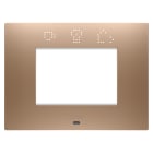 GEWISS - PLACCA EGO SMART - IN TECNOPOLIMERO VERNICIATO - 3 POSTI - RAME CHIARO - CHORUSMART