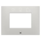 GEWISS - PLACCA EGO SMART - IN TECNOPOLIMERO VERNICIATO - 3 POSTI - ARGILLA - CHORUSMART