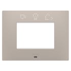 GEWISS - PLACCA EGO SMART - IN TECNOPOLIMERO VERNICIATO - 3 POSTI - DARK SAND - CHORUSMART