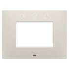 GEWISS - PLACCA EGO SMART - IN TECNOPOLIMERO VERNICIATO - 3 POSTI - NATURAL BEIGE - CHORUSMART GW16003SNB