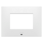 GEWISS - PLACCA EGO SMART - IN TECNOPOLIMERO VERNICIATO - 3 POSTI - BIANCO SATINATO - CHORUSMART GW16003SPW