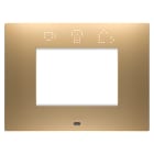 GEWISS - PLACCA EGO SMART - IN TECNOPOLIMERO VERNICIATO - 3 POSTI - ORO - CHORUSMART