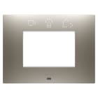 GEWISS - PLACCA EGO SMART - IN TECNOPOLIMERO VERNICIATO - 3 POSTI - ACCIAIO - CHORUSMART