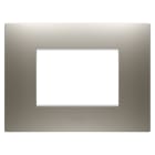 GEWISS - PLACCA EGO - IN TECNOPOLIMERO VERNICIATO - 3 POSTI - ACCIAO - CHORUSMART GW16003ST