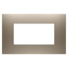 GEWISS - PLACCA EGO - IN TECNOPOLIMERO VERNICIATO - 4 POSTI - BRONZO CHIARO - CHORUSMART GW16004BR