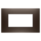 GEWISS - PLACCA EGO - IN TECNOPOLIMERO VERNICIATO - 4 POSTI - BROWN SHADE - CHORUSMART