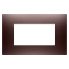 GEWISS - PLACCA EGO - IN TECNOPOLIMERO VERNICIATO - 4 POSTI - RAME - CHORUSMART GW16004CP