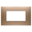GEWISS - PLACCA EGO - IN TECNOPOLIMERO VERNICIATO - 4 POSTI - RAME CHIARO - CHORUSMART GW16004CS