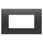 GEWISS - PLACCA EGO - IN TECNOPOLIMERO - 4 POSTI - NERO SATINATO - CHORUSMART GW16004DB
