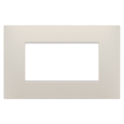 GEWISS - PLACCA EGO - IN TECNOPOLIMERO - 4 POSTI - NATURAL BEIGE - CHORUSMART GW16004NB