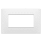 GEWISS - PLACCA EGO - IN TECNOPOLIMERO - 4 POSTI - BIANCO SATINATO - CHORUSMART GW16004PW