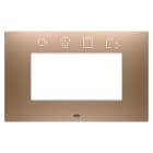 GEWISS - PLACCA EGO SMART - IN TECNOPOLIMERO VERNICIATO - 4 POSTI - RAME CHIARO - CHORUSMART