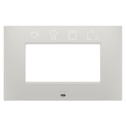 GEWISS - PLACCA EGO SMART - IN TECNOPOLIMERO VERNICIATO - 4 POSTI - ARGILLA - CHORUSMART