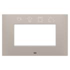 GEWISS - PLACCA EGO SMART - IN TECNOPOLIMERO VERNICIATO - 4 POSTI - DARK SAND - CHORUSMART