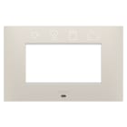 GEWISS - PLACCA EGO SMART - IN TECNOPOLIMERO VERNICIATO - 4 POSTI - NATURAL BEIGE - CHORUSMART GW16004SNB