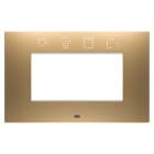 GEWISS - PLACCA EGO SMART - IN TECNOPOLIMERO VERNICIATO - 4 POSTI - ORO - CHORUSMART GW16004SSG