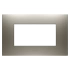GEWISS - PLACCA EGO - IN TECNOPOLIMERO VERNICIATO - 4 POSTI - ACCIAO - CHORUSMART GW16004ST