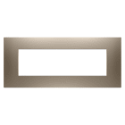 GEWISS - PLACCA EGO - IN TECNOPOLIMERO VERNICIATO - 7 POSTI - BRONZO CHIARO - CHORUSMART GW16007BR