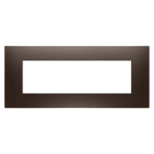 GEWISS - PLACCA EGO - IN TECNOPOLIMERO VERNICIATO - 7 POSTI - BROWN SHADE - CHORUSMART GW16007BS