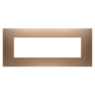 GEWISS - PLACCA EGO - IN TECNOPOLIMERO VERNICIATO - 7 POSTI - RAME CHIARO - CHORUSMART GW16007CS