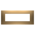 GEWISS - PLACCA EGO - IN TECNOPOLIMERO VERNICIATO - 7 POSTI - ORO - CHORUSMART GW16007SG