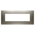 GEWISS - PLACCA EGO - IN TECNOPOLIMERO VERNICIATO - 7 POSTI - ACCIAO - CHORUSMART GW16007ST