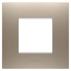 GEWISS - PLACCA EGO INTERNATIONAL - IN TECNOPOLIMERO VERNICIATO - 2 POSTI - BRONZO CHIARO - CHORUSMART GW16022BR