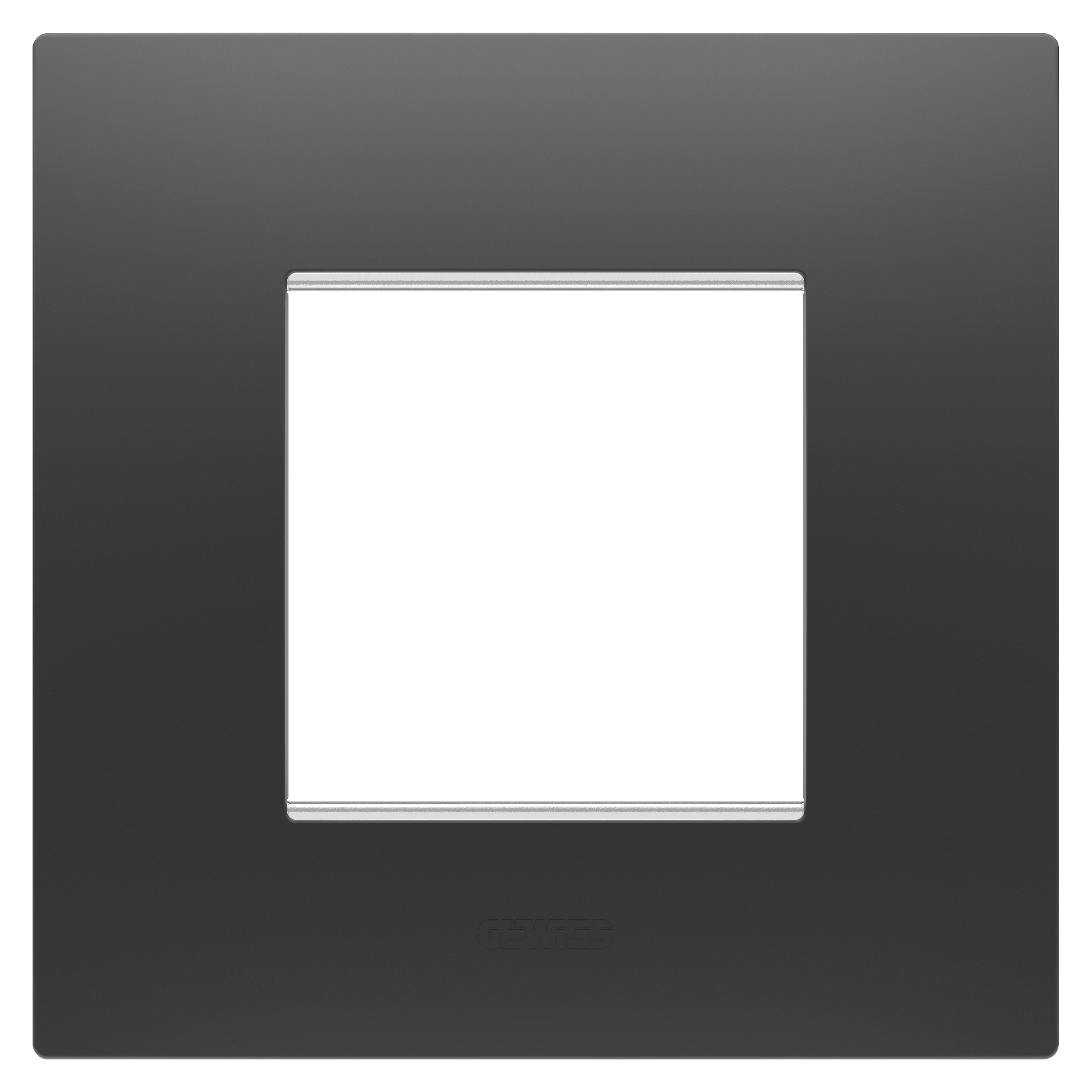 GEWISS - PLACCA EGO INTERNATIONAL - IN TECNOPOLIMERO - 2 POSTI - NERO SATINATO - CHORUSMART GW16022DB