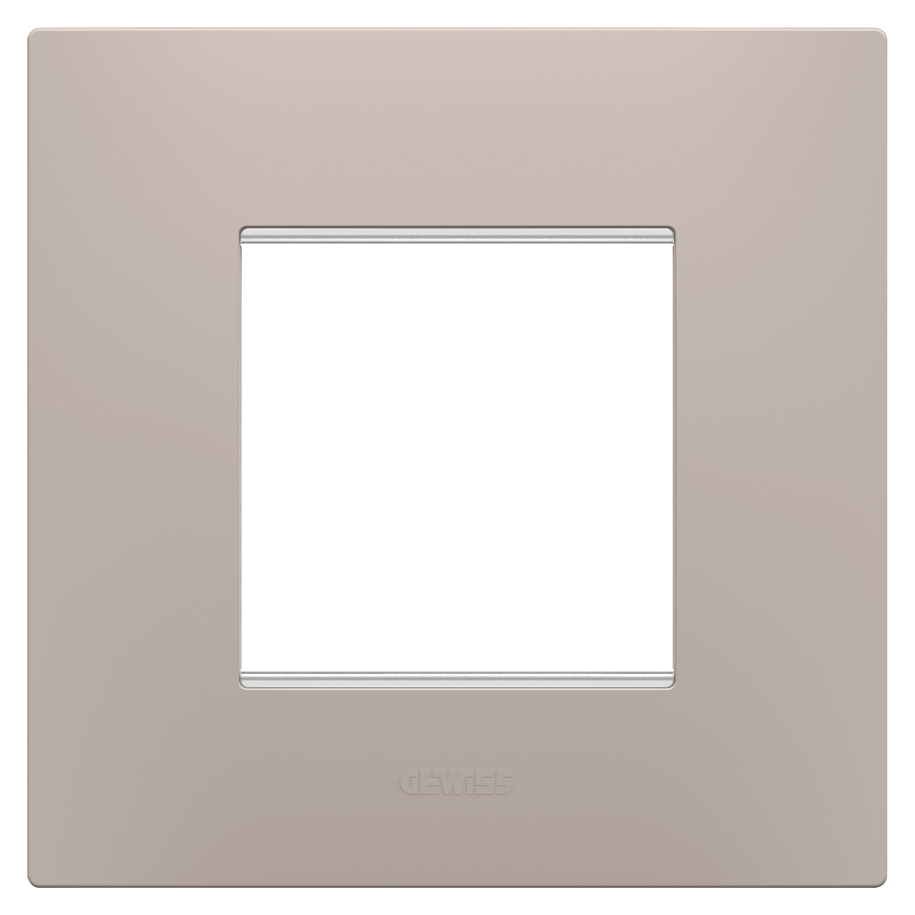 GEWISS - PLACCA EGO INTERNATIONAL - IN TECNOPOLIMERO - 2 POSTI - DARK SAND - CHORUSMART