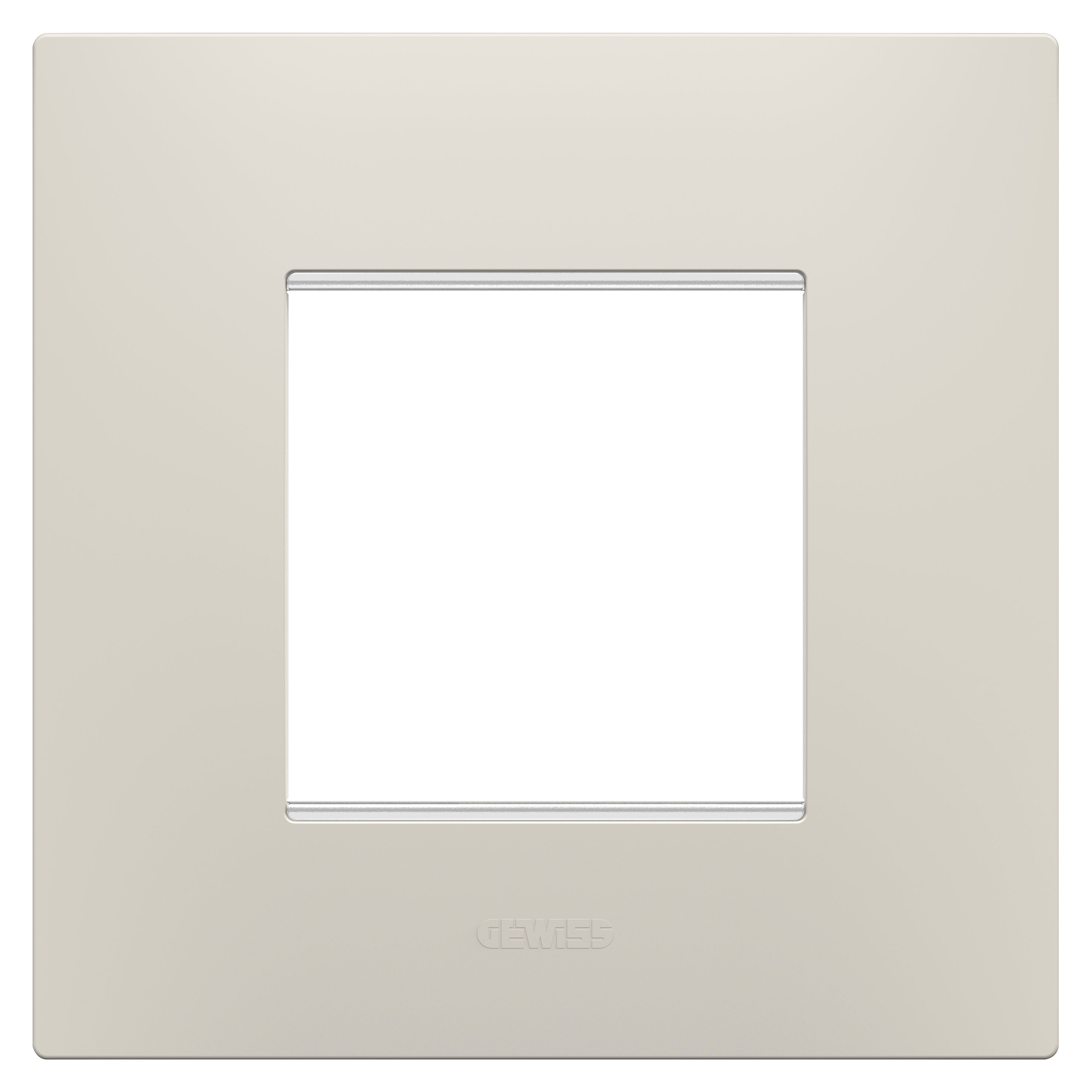GEWISS - PLACCA EGO INTERNATIONAL - IN TECNOPOLIMERO - 2 POSTI - NATURAL BEIGE - CHORUSMART GW16022NB