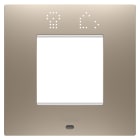 GEWISS - PLACCA EGO SMART INTERNATIONAL - IN TECNOPOLIMERO VERNICIATO - 2 POSTI - BRONZO CHIARO - CHORUSMART