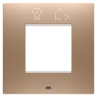 GEWISS - PLACCA EGO SMART INTERNATIONAL - IN TECNOPOLIMERO VERNICIATO - 2 POSTI - RAME CHIARO - CHORUSMART