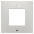 GEWISS - PLACCA EGO SMART INTERNATIONAL - IN TECNOPOLIMERO VERNICIATO - 2 POSTI - ARGILLA - CHORUSMART