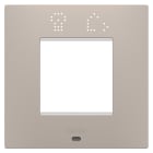 GEWISS - PLACCA EGO SMART INTERNATIONAL - IN TECNOPOLIMERO VERNICIATO - 2 POSTI - DARK SAND - CHORUSMART GW16022SDS