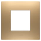 GEWISS - PLACCA EGO INTERNATIONAL - IN TECNOPOLIMERO VERNICIATO - 2 POSTI - ORO - CHORUSMART