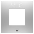 GEWISS - PLACCA EGO SMART INTERNATIONAL - IN TECNOPOLIMERO VERNICIATO - 2 POSTI - MAGNETIC GRAY - CHORUSMART