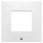 GEWISS - PLACCA EGO SMART INTERNATIONAL - IN TECNOPOLIMERO VERNICIATO - 2 POSTI - BIANCO SATINATO - CHORUSMART