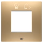 GEWISS - PLACCA EGO SMART INTERNATIONAL - IN TECNOPOLIMERO VERNICIATO - 2 POSTI - ORO - CHORUSMART