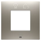 GEWISS - PLACCA EGO SMART INTERNATIONAL - IN TECNOPOLIMERO VERNICIATO - 2 POSTI - ACCIAIO - CHORUSMART